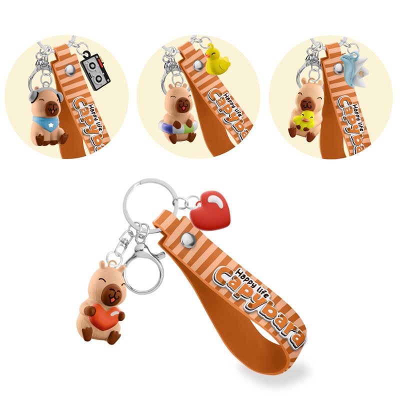 CAPYBARA LOVE SCHLÜSSELANHÄNGER, 4-FACH SORTIERT