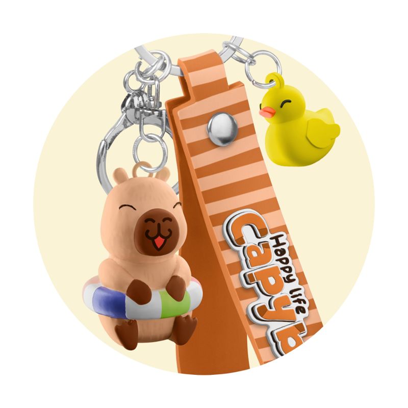 CAPYBARA LOVE SCHLÜSSELANHÄNGER, 4-FACH SORTIERT