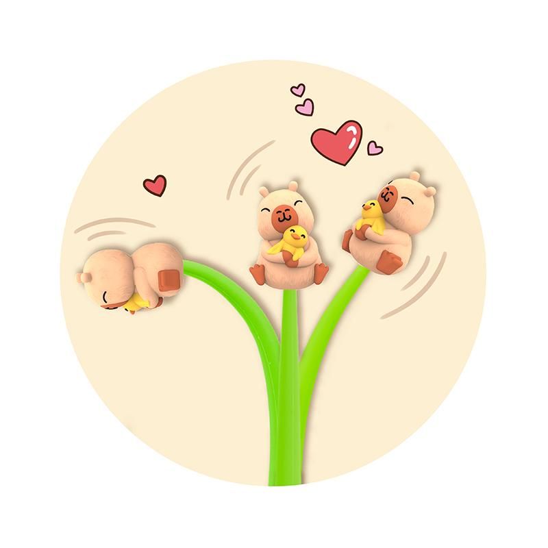 CAPYBARA LOVE FINELINER WACKELFIGUR 0,5MM STRICHSTÄRKE, 3-FACH SORTIERT