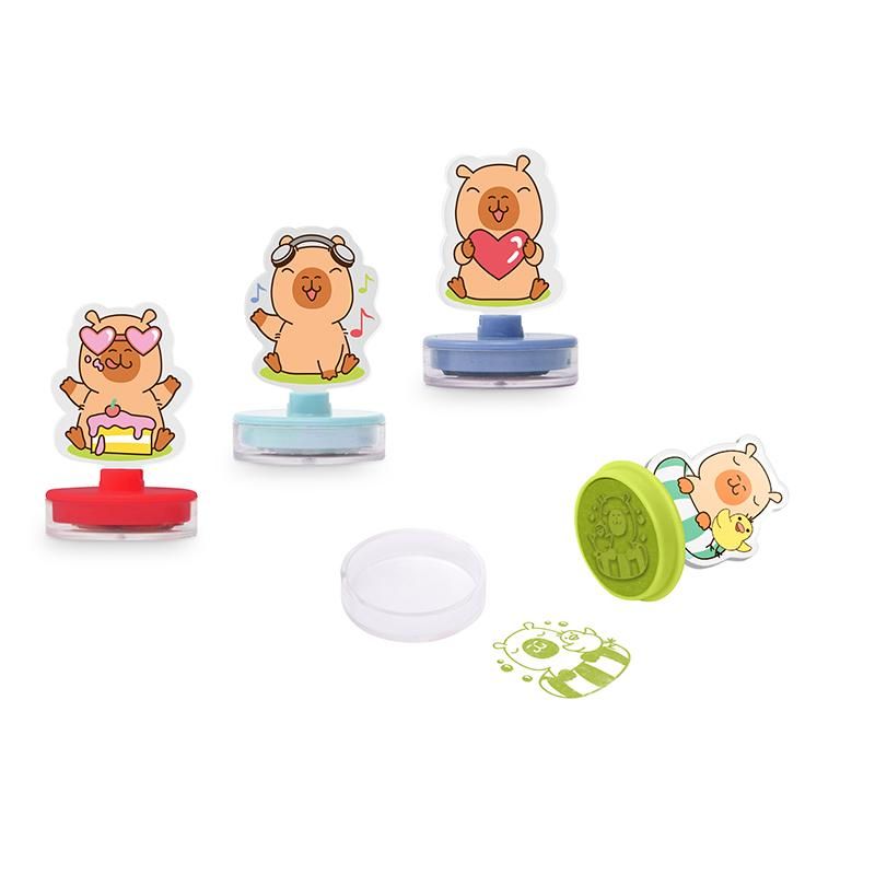 CAPYBARA LOVE ACRYL-STEMPEL SELBSTFÄRBEND, 4-FACH SORTIERT