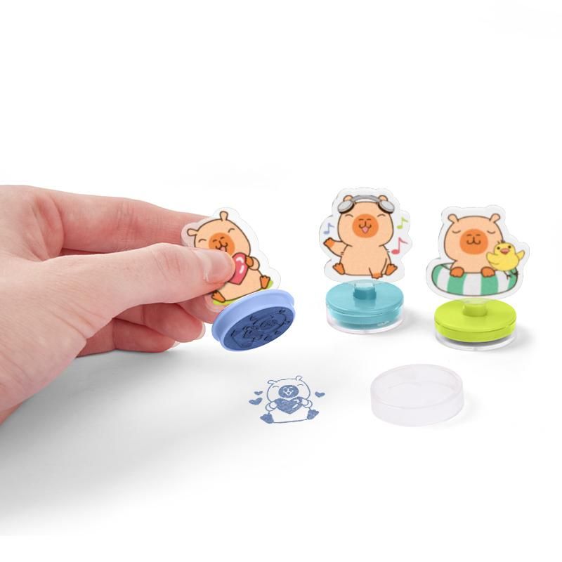 CAPYBARA LOVE ACRYL-STEMPEL SELBSTFÄRBEND, 4-FACH SORTIERT