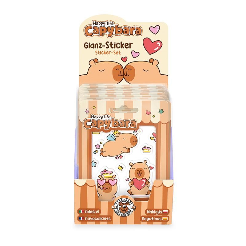 Capybara Love 6 STICKER-SET 26-TEILIG 3-FACH SORTIERT
