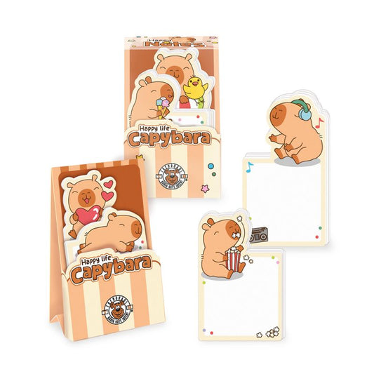 CAPYBARA LOVE HAPPY NOTES 2ER-SET 90 BLATT, 3-FACH SORTIERT