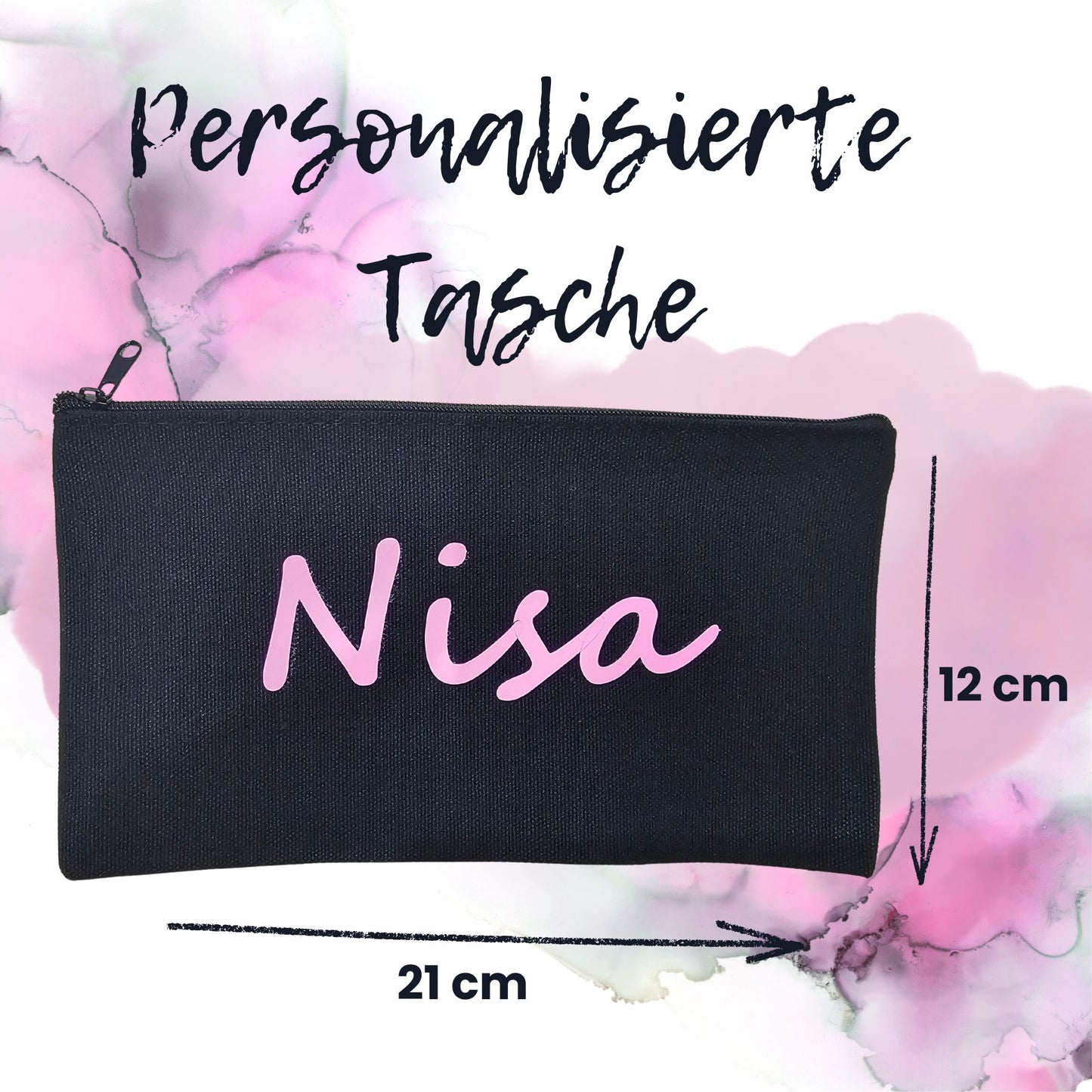 Personalisierbare Canvas -Taschen mit Reißverschluss